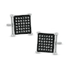 1/5 CT. T.W. Black Diamond Square Stud Earrings in Sterling Silver with Black Rhodium
