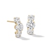 Thumbnail Image 0 of Cubic Zirconia Three Stone Earrings in 10K Gold