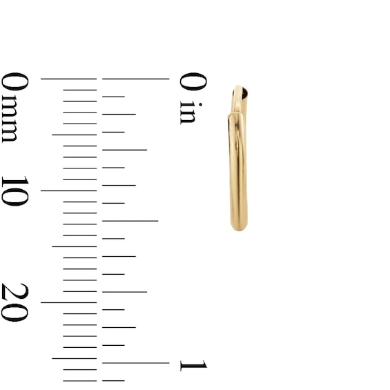 10K Tube Hollow Gold Medium Continuous Hoops