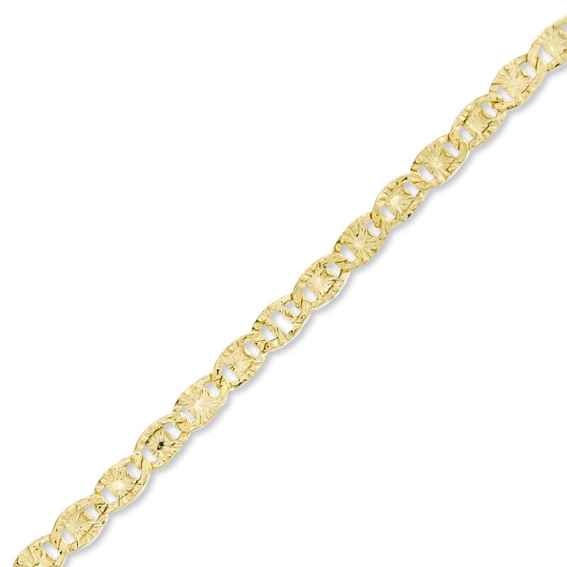 10K Gold Bonded Sterling Silver Fancy Anklet - 10"