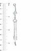 Thumbnail Image 2 of 014 Gauge Dangle Belly Button Ring with Cubic Zirconia and Crystals in Stainless Steel