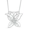 Cubic Zirconia Butterfly Pendant in Sterling Silver