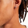 Thumbnail Image 2 of 5mm Black and White Cubic Zirconia "X" Square Stud Earrings in Sterling Silver