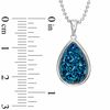 Thumbnail Image 2 of Pear-Shaped Steely Blue Drusy Agate Pendant in Sterling Silver