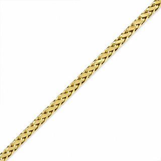 2.7mm Wheat Chain Bracelet in 10K Gold -7.25"
