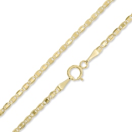 Child's 040 Gauge Valentino Chain Necklace in 10K Hollow Gold - 13&quot;