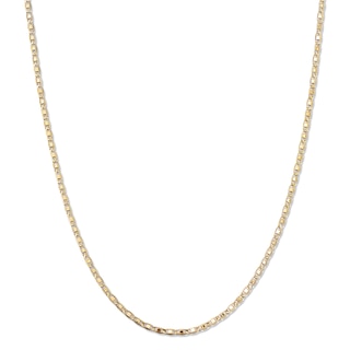Child's 040 Gauge Valentino Chain Necklace in 10K Hollow Gold - 13"