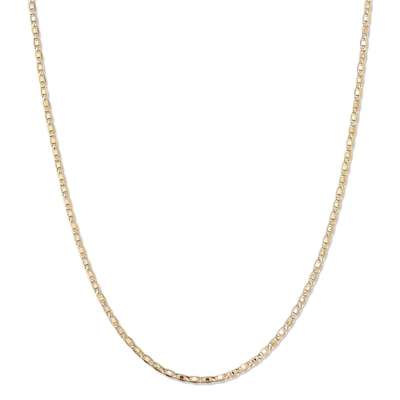 Child's 040 Gauge Valentino Chain Necklace in 10K Hollow Gold - 13"