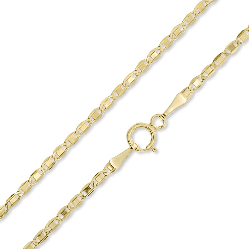 Child's 040 Gauge Valentino Chain Necklace in 10K Hollow Gold - 13"