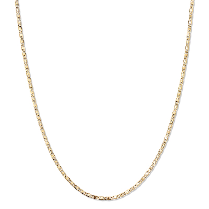 Child's 040 Gauge Valentino Chain Necklace in 10K Hollow Gold - 13"