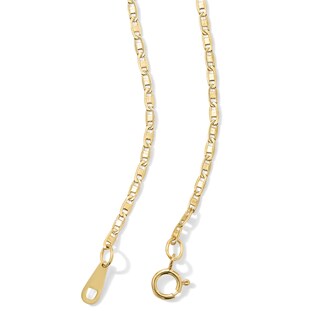 Child's 040 Gauge Valentino Chain Necklace in 10K Hollow Gold - 13"