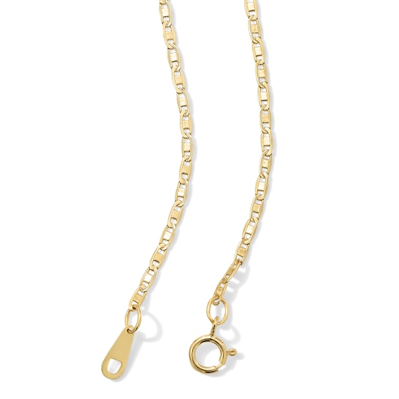 Child's 040 Gauge Valentino Chain Necklace in 10K Hollow Gold - 13"