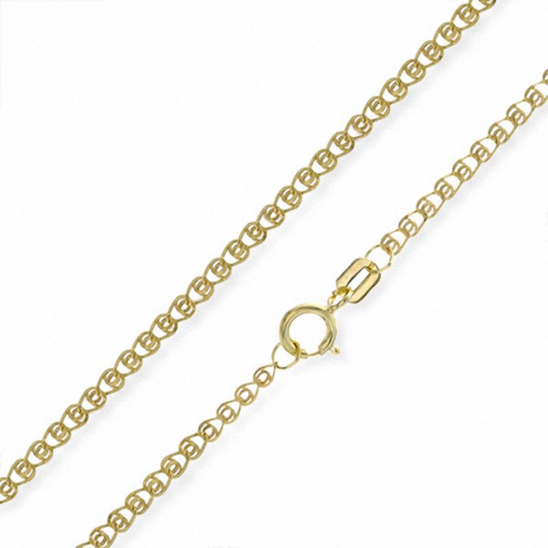 030 Gauge Fashion Chain Necklace in 10K Hollow Gold - 18"