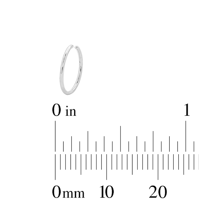 Main Image 6 of Stainless Steel Crystal Nose Stud and Hoop Set - 20G