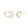 Thumbnail Image 1 of Child's Cubic Zirconia Open Heart Earrings in 10K Gold
