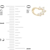 Thumbnail Image 2 of Child's Cubic Zirconia Open Heart Earrings in 10K Gold