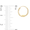 Thumbnail Image 2 of Child's 10K Gold Hoop with Heart Earrings