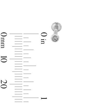 Stainless Steel Crystal Star Stud Set - 16G