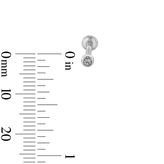 Stainless Steel Crystal Star Stud Set - 16G