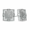 Thumbnail Image 0 of 5/8 CT. T.W. Diamond Art Deco-Inspired Square Stud Earrings in Sterling Silver - XL Post