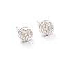 Thumbnail Image 2 of Diamond Accent Circle Stud Earrings in Sterling Silver