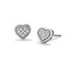 Thumbnail Image 0 of Diamond Accent Heart Stud Earrings in Sterling Silver