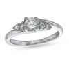 Child's 4mm Cubic Zirconia Ring in Sterling Silver - Size 3