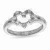 Thumbnail Image 0 of Child's Cubic Zirconia Heart Ring in Sterling Silver - Size 4