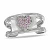 Thumbnail Image 0 of Adjustable Heart Toe Ring with Cubic Zirconia in Sterling Silver