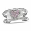 Thumbnail Image 1 of Adjustable Heart Toe Ring with Cubic Zirconia in Sterling Silver