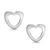Thumbnail Image 1 of Heart Outline Stud Earrings in Sterling Silver