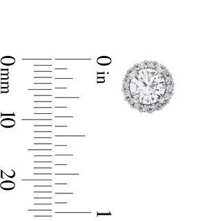 Solid Sterling Silver 6mm CZ Frame Studs