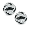 Thumbnail Image 0 of 8mm Black and White Crystal Zebra Ball Stud Earrings in Sterling Silver