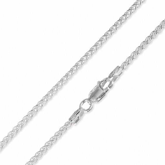 Sterling Silver 050 Gauge Spiga Chain Necklace - 18"