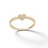 Cubic Zirconia Heart Ring in 10K Gold