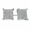 Thumbnail Image 1 of 3/4 CT. T.W. Diamond Square Stud Earrings in Sterling Silver
