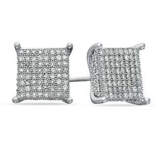 CT. T.W. Diamond Square Stud Earrings in Sterling Silver