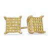 Thumbnail Image 0 of 1/4 CT. T.W. Enhanced Yellow Diamond Square Stud Earrings in Yellow Rhodium Sterling Silver