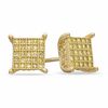 Thumbnail Image 1 of 1/4 CT. T.W. Enhanced Yellow Diamond Square Stud Earrings in Yellow Rhodium Sterling Silver