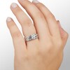 7.5.0mm Princess-Cut Cubic Zirconia Bridal Set in Sterling Silver - Size 8