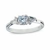 5mm Cubic Zirconia Ring in Sterling Silver - Size 7