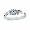Thumbnail Image 1 of 5mm Cubic Zirconia Ring in Sterling Silver - Size 7
