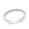Thumbnail Image 0 of Cubic Zirconia Thin Comfort Fit Band in Sterling Silver - Size 7