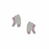 Thumbnail Image 1 of Child's Pink Enamel Ballet Slipper Stud Earrings in Sterling Silver