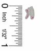 Thumbnail Image 2 of Child's Pink Enamel Ballet Slipper Stud Earrings in Sterling Silver