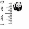 Thumbnail Image 1 of Child's Black and White Enamel Panda Stud Earrings in Sterling Silver