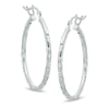Thumbnail Image 1 of 2 x 30mm Diamond-Cut Hoop Earrings in Sterling Silver