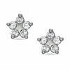 Child's Cubic Zirconia Star Stud Earrings in Sterling Silver