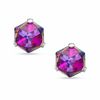 Thumbnail Image 1 of Child's 4mm Iridescent Cubic Zirconia Stud Earrings in Sterling Silver