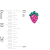 Thumbnail Image 3 of Child's Pink and Green Crystal Strawberry Stud Earrings in Sterling Silver